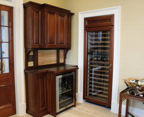 mahogany kitchen unit
