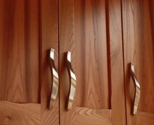 modern kitchen door handle detail