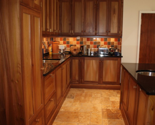 shaker style elm kitchen with granite worktops