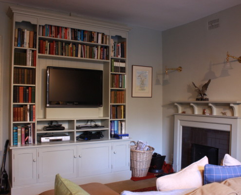 painted TV unit in study